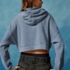 Zip-up cardigan waffle